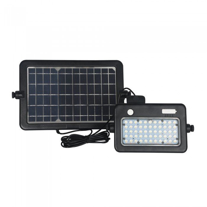 Projecteur LED Solaire avec Détecteur 10W 4000K IP44 + Chargeur